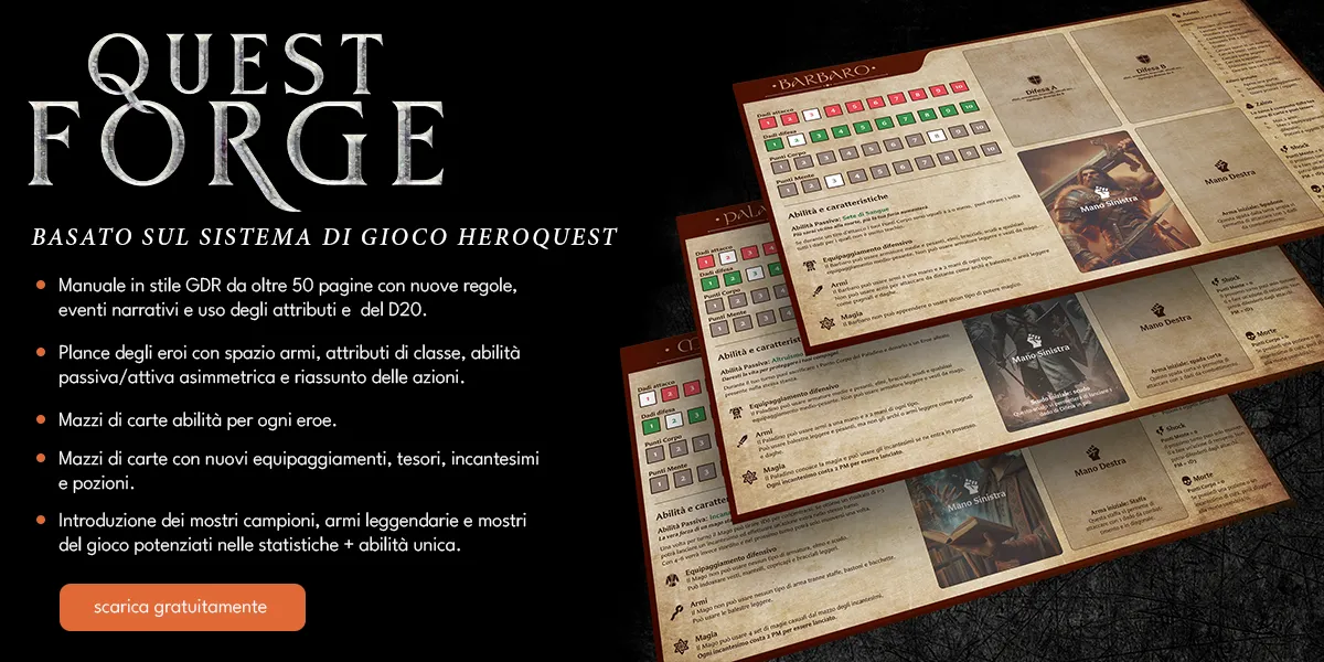 Questforge - Espansione fanmade del gioco Heroquest